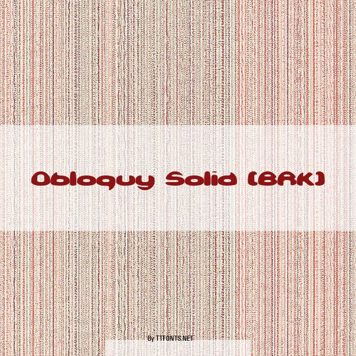 Obloquy Solid (BRK) example